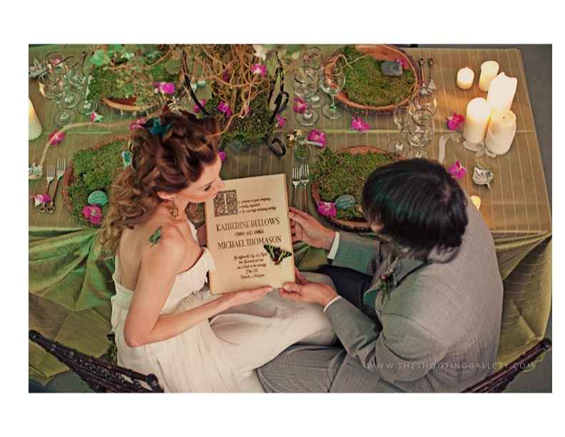 The Inspiration board for you shoot was an Enchanted Forest Wedding