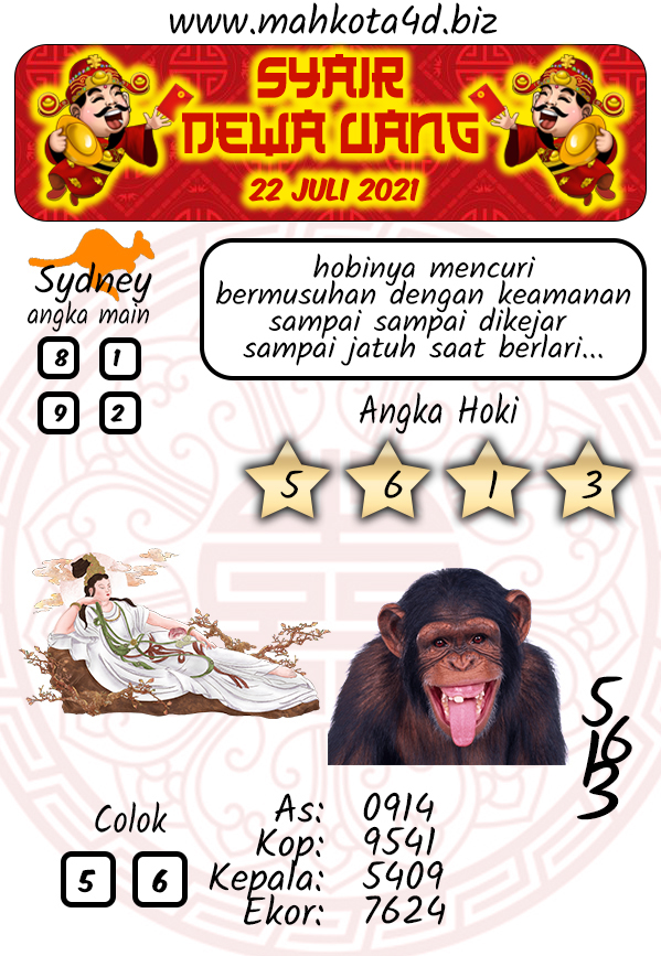 Syair Prediksi Togel Sydney - SDY Kamis, 22 - Juli - 2021