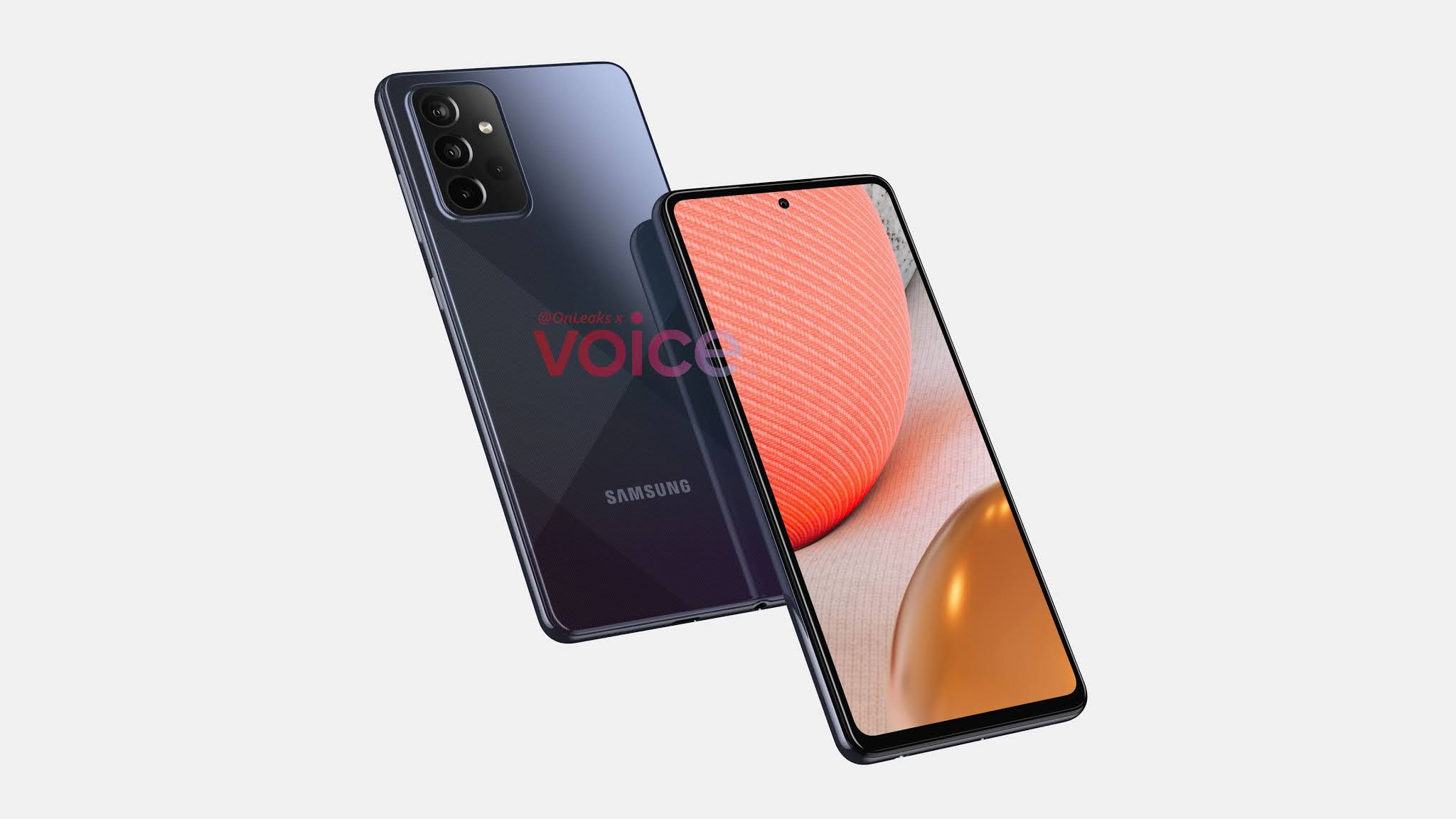 Samsung Galaxy A72 first official renders released the complete design