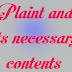 Plaint and its necessary contents