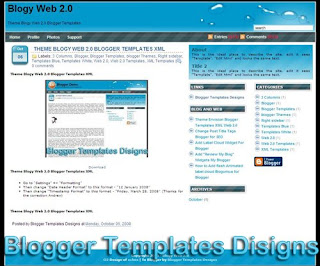 Theme Blogy Web 2.0 Blogger Templates XML