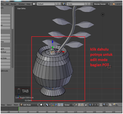 Cara Membuat Pot Bunga dengan Aplikasi Blender