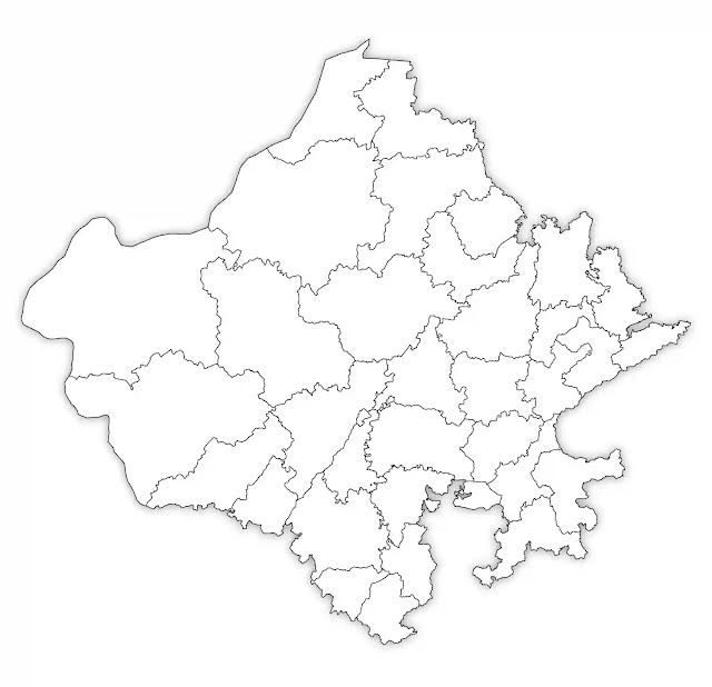 Rajasthan Blank Map 