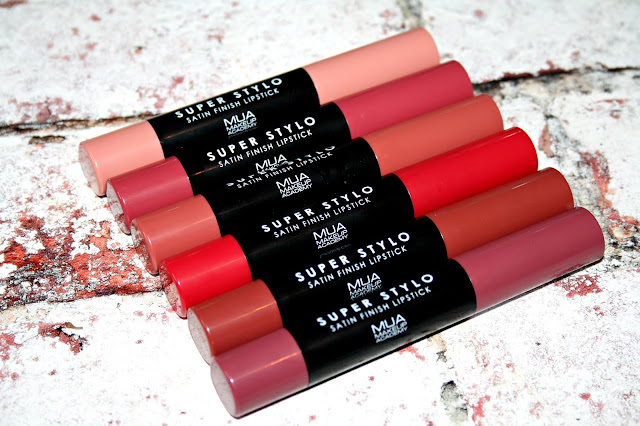 MUA Super Stylo Satin Finish Lipsticks Review and Swatches