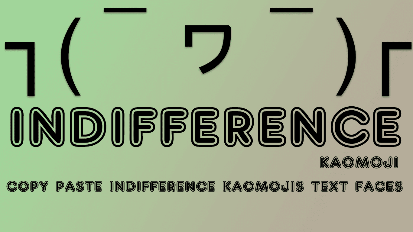 Indifference Kaomoji - ヽ(　￣д￣)ノ Copy Paste Apathy Kaomoji