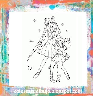 Dibujo de Sailor moon para colorear