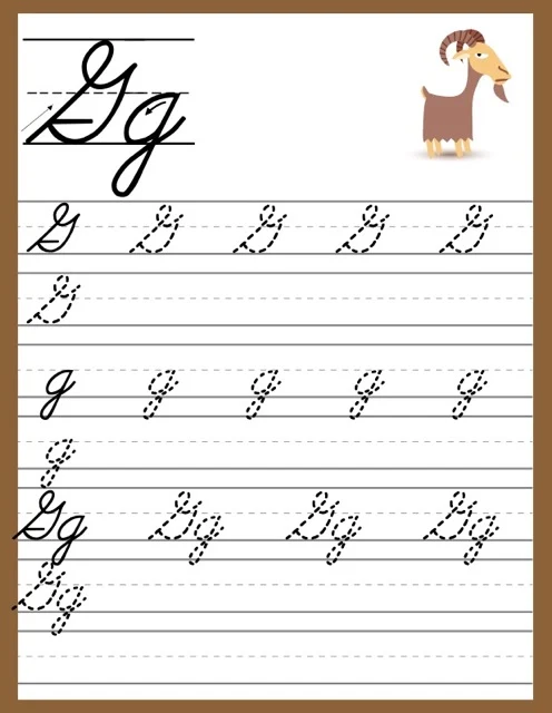 Cursive Alphabet Trace