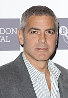 George Clooney looking good in gray hair