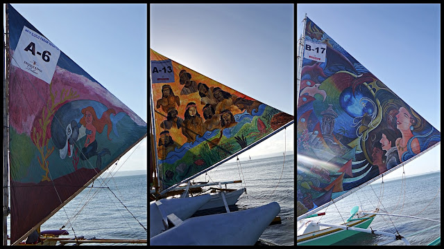 painted sails at the Iloilo Paraw Regatta