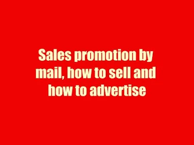 Sales promotion by mail