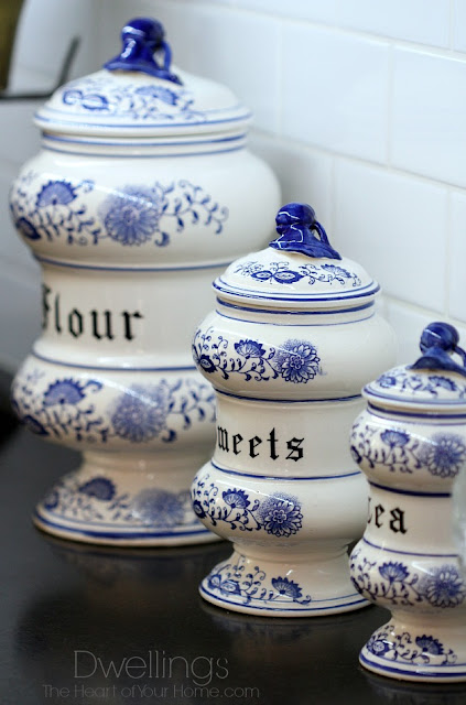 Blue Onion Canisters