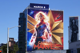 Captain Marvel movie billboard