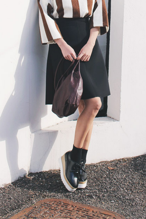 Plain A-Line Skirt