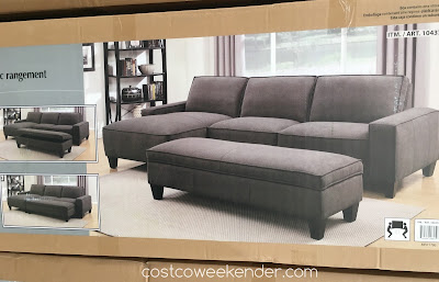 Costco 1043728 - Chaise Sofa with Storage Ottoman - perfect for any living room or family room