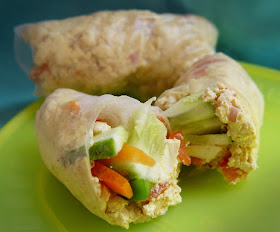 Tofu Scramble Salad Rice Paper Wraps