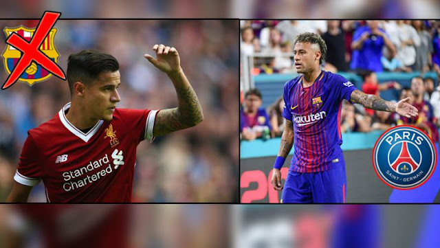 Coutinho Di Harapkan Menggantikan Neymar Di Barca