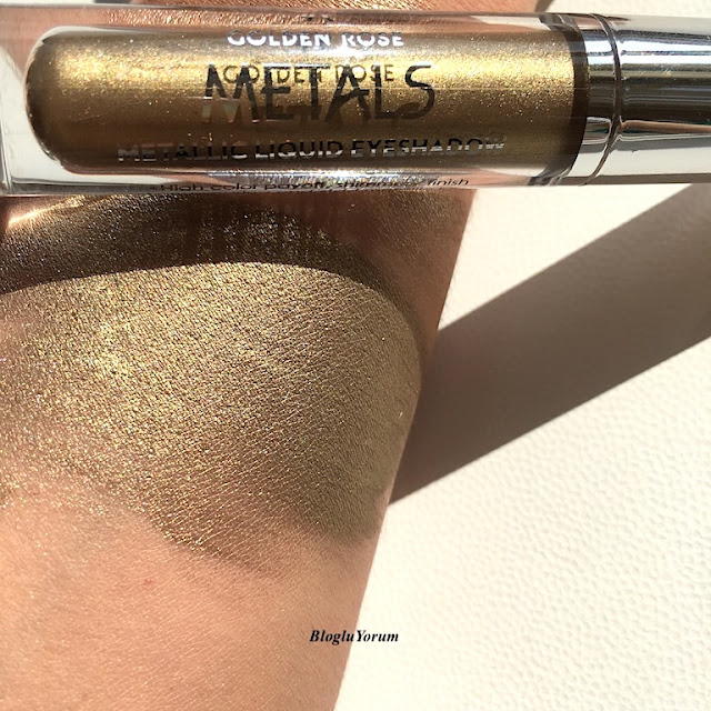 golden rose metals metallic liquid eyeshadow metalik likit farlar 106 khaki
