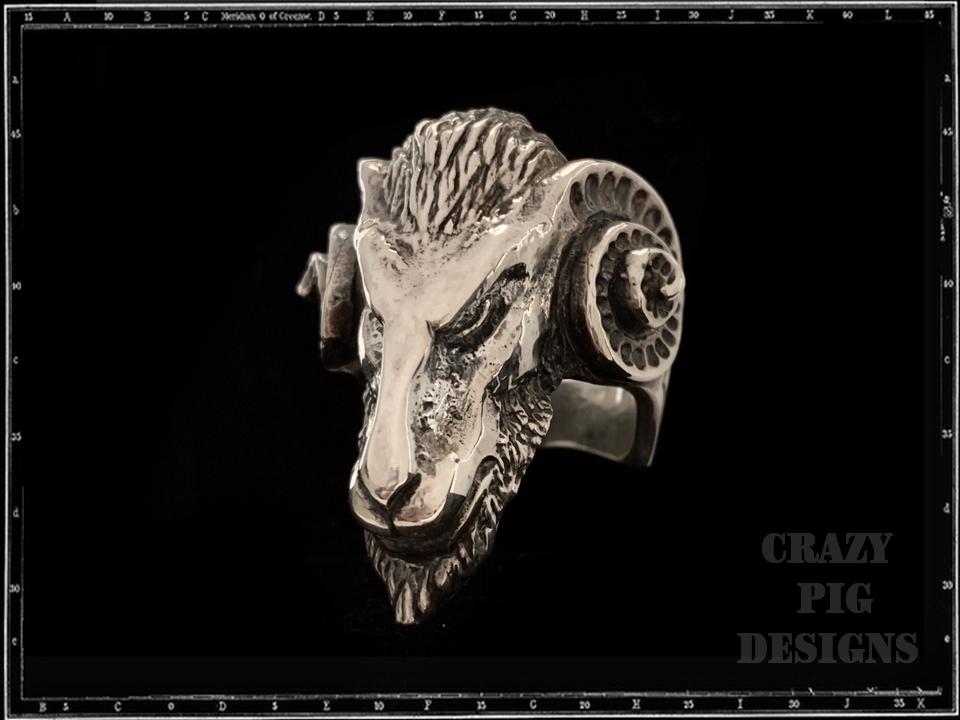 Crazy Pig Designs Japan 山羊座のクレイジーピッグ Ancient Goat Ring
