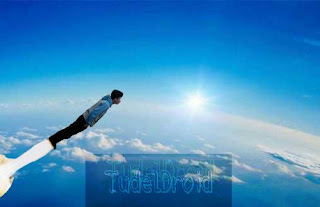 Edit foto terbang ke angkasa menggunkan aplikasi picsart