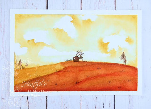 Heather's Hobbie Haven - Hillside Landscape - Watercolor