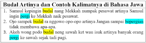 Budal Artinya dan Contoh Kalimatnya di Bahasa Jawa