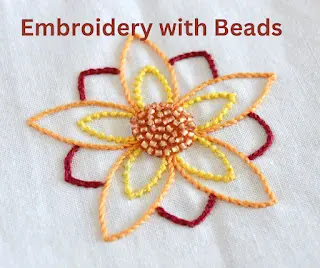 A close-up view of intricate bead embroidery showcasing the beauty of embroidery with beads