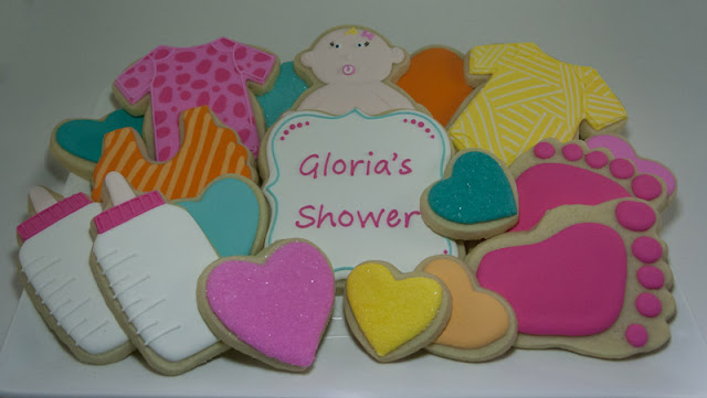 baby shower cookie platter