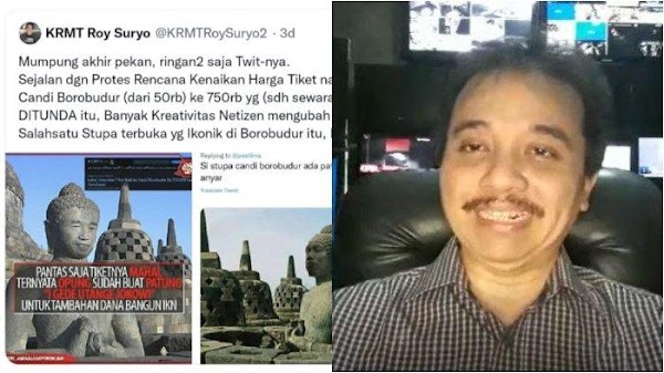 Roy Suryo Klarifikasi Soal Foto Stupa Candi Borobudur: Seperti Ada Upaya Digiring oleh BuzzerRp