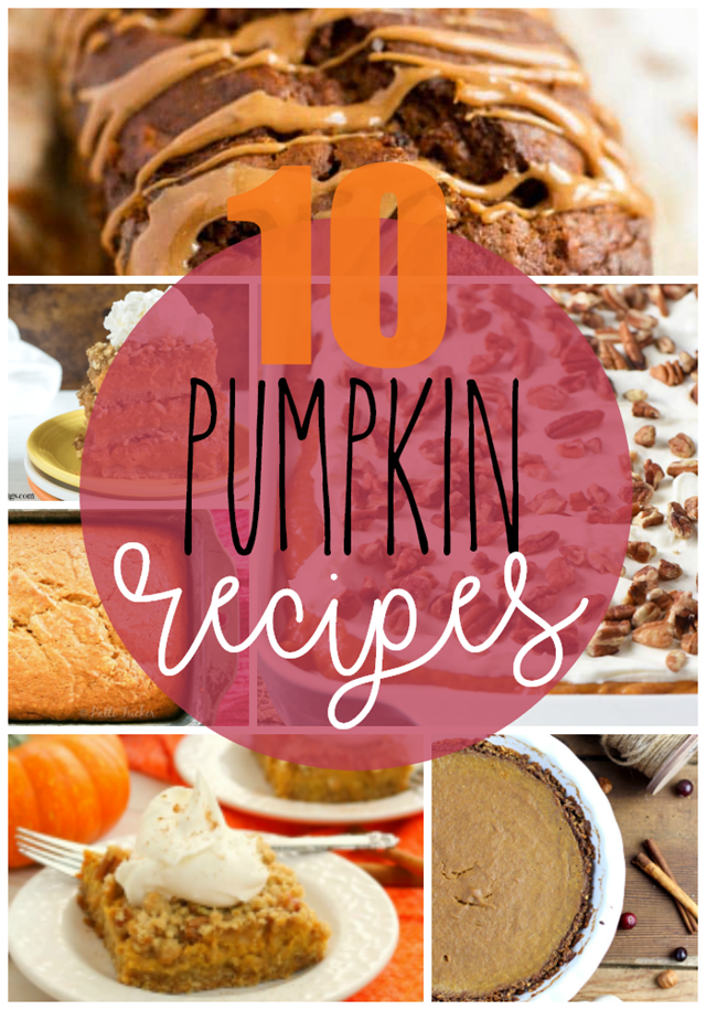 10 Pumpkin Recipes at GingerSnapCrafts.com