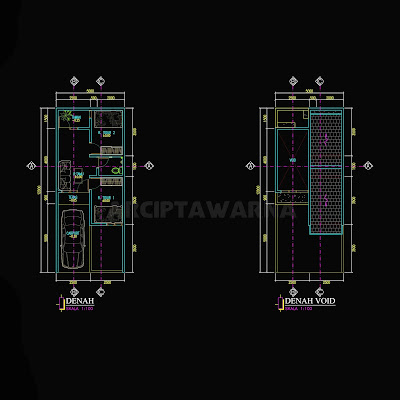 gambar kerja rumah type 36 (5x12)