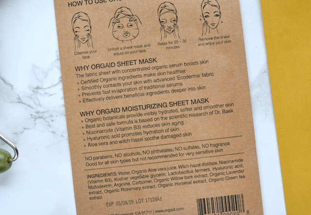 ORGAID Organic Sheet Mask Review