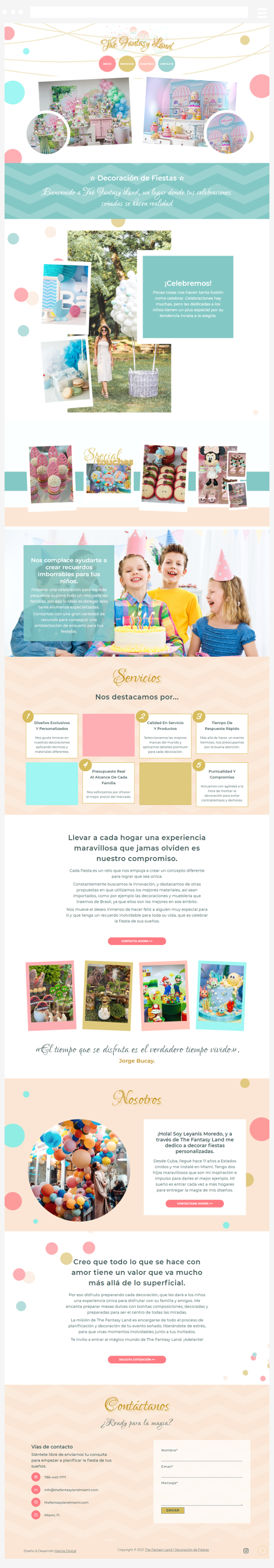 diseño y desarrollo de página web