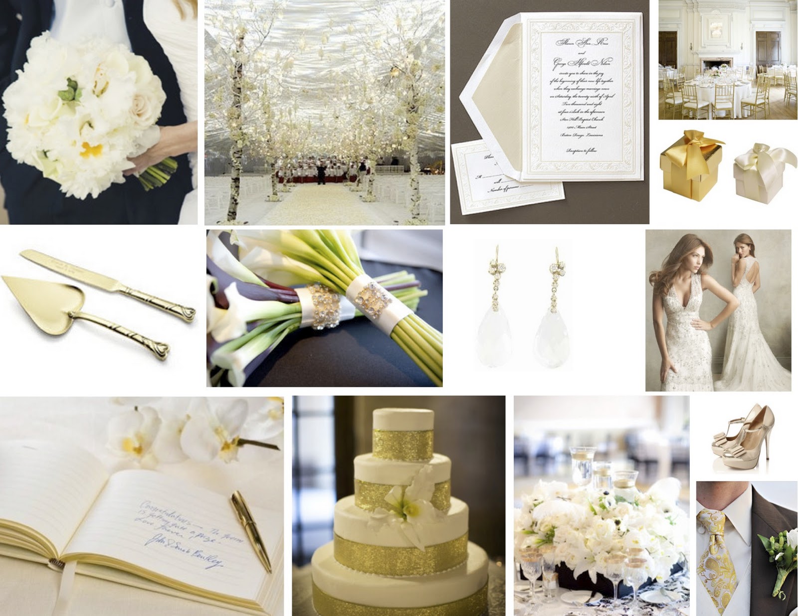 brown and ivory wedding