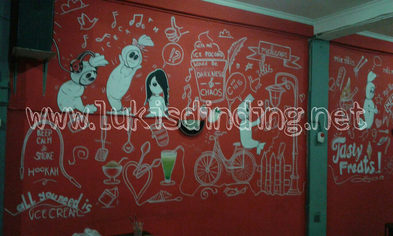 Lukisan Dinding Tembok Cafe Motif Baru Gaya Baru 2016 Jasa