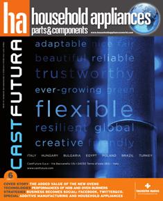 HA Household Appliances. Parts & Components 2015-06 - Giugno 2015 | ISSN 1827-9171 | TRUE PDF | Mensile | Professionisti | Elettrodomestici
AE Parts e Components for Household Appliances è la sola rivista internazionale, pubblicata in italiano e inglese, che si occupa di componenti e forniture tecnologiche unicamente dedicati al settore degli elettrodomestici. 
La rivista approfondisce l’evoluzione dei prodotti e dei processi produttivi delle industrie di componenti e prodotto finito, presentando le innovazioni adottate nella produzione di entrambi i settori. Grande attenzione viene riservata, nelle pagine della rivista, anche a tutti i temi connessi al comparto: materie prime, attrezzature, macchinari di produzione e automazione, processi tecnologici, design e assistenza.
AE Parts e Components for Household Appliances è uno strumento di lavoro che costituisce un punto di riferimento privilegiato per gli operatori del settore della componentistica per elettrodomestici e che consente di conoscere da vicino le evoluzioni delle tecnologie e le dinamiche commerciali che si stanno delineando su tutti i mercati internazionali.