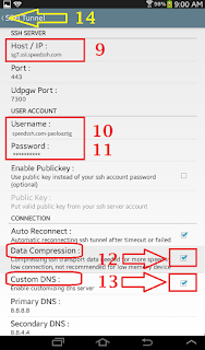 KPN Tunnel SSH Account Settings