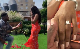 Davido's brother, Adewale Adeleke proposes to his girlfriend, Kani 