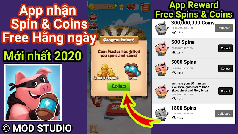 App nhận Miễn phí Coin và Spin game Coin Master mới nhất ...