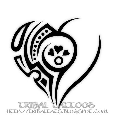 tribal heart tattoos. of Tribal Heart Tattoos