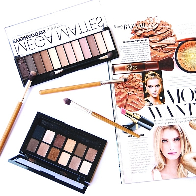 Maybelline the nudes palette.Technic cosmetics nude eyeshadow palette.