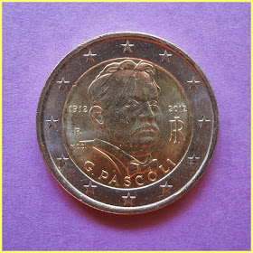 Italia 2012 Moneda Giovanni Pascoli