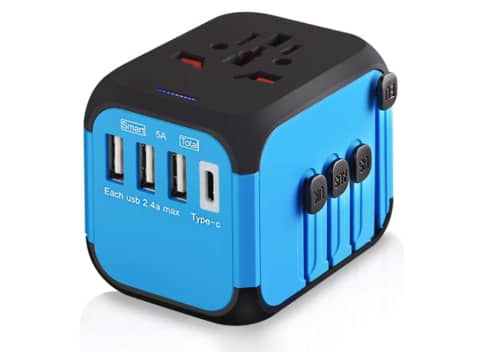 GOLDFOX All-in-One International Power Adapter with 3 USB