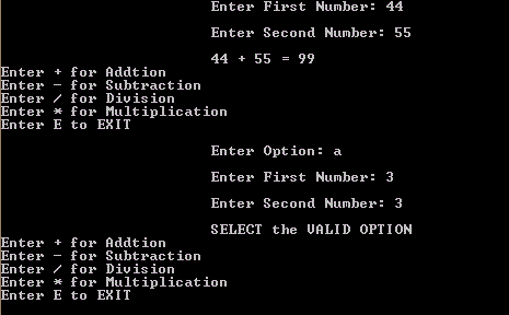 simple calculator source code example
