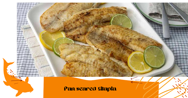 Pan seared tilapia  with lemon sauce 