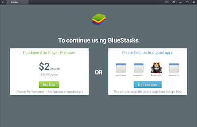 Cara Menghilangkan Pesan "To Continue Using BlueStacks"