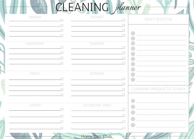 2021 Weekly Household Planner