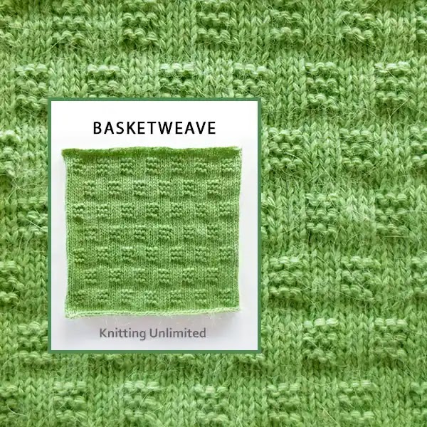 Basketweave is a classic knitting pattern that creates a textured, woven look.