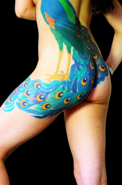 Peacock Bird Tattoo Deeper and Colorful Tattoos Design