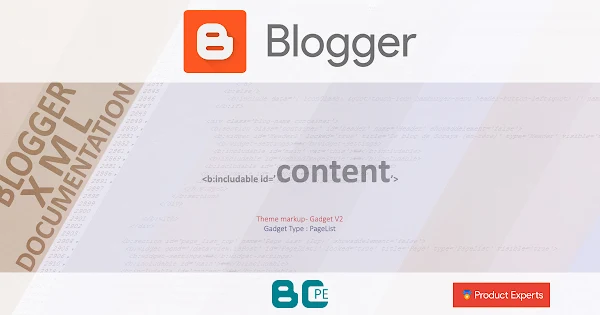 Blogger - content [PageList GV2 Markup]