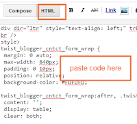 editing html of page